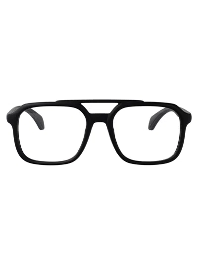 Moncler Matte Black Injectate Glasses In Neutral