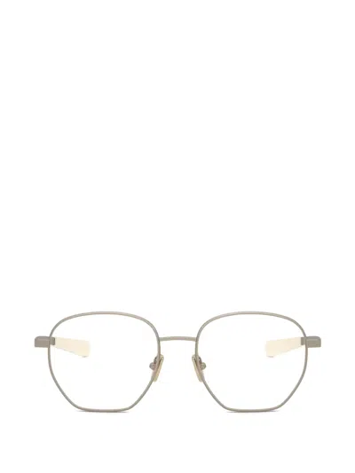 Moncler Matte Bronze Geometric-frame Glasses In Brown
