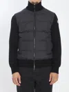 Moncler Matte Padded Cardigan In Black