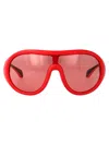 Moncler Matte Red Injectate Sunglasses In Pink