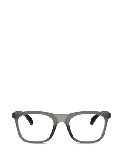 Moncler Matte Square-frame Glasses In Gray