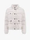 Moncler Mauduit White Polyester Bomber Jacket