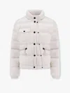 Moncler Mauduit White Polyester Bomber Jacket In White