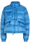 Moncler Mauduits Padded Shell Bomber Jacket In Blue