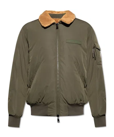 Moncler Maulevrier Double-faced Down Jacket In Green