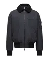 Moncler Maulevrier Reversible Teddy Aviator Jacket In Black