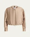 Moncler Maupa Bomber In Medium Beige