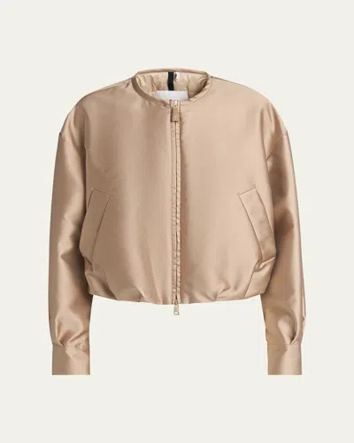 MONCLER MAUPA SATIN BOMBER JACKET