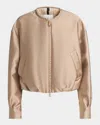 Moncler Maupa Bomber In Medium Beige