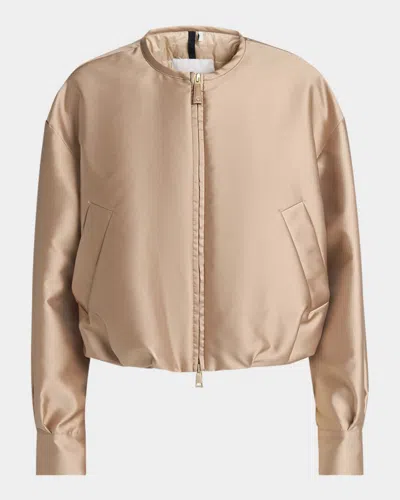 MONCLER MAUPA SATIN BOMBER JACKET