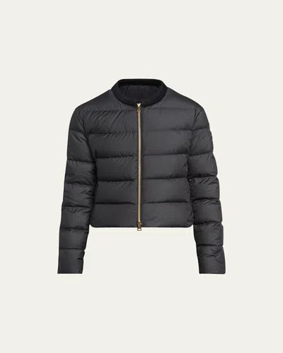 Moncler Mauvezin Down Puffer Jacket In Black
