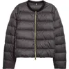 Moncler Mauvezin Mixed Media Down Puffer Jacket In Gray