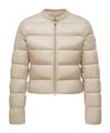 Moncler Mauvezin Wool-trimmed Short Down Jacket In Neutral