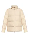 Moncler Pastel Pink Mauzun Polyester Down Jacket In Neutral