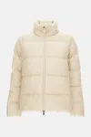 Moncler Pastel Pink Mauzun Polyester Down Jacket In Neutral
