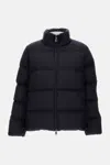 Moncler Women Blue Mauzun Short Down Jacket In Black