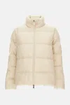 Moncler Pastel Pink Mauzun Polyester Down Jacket In Neutral