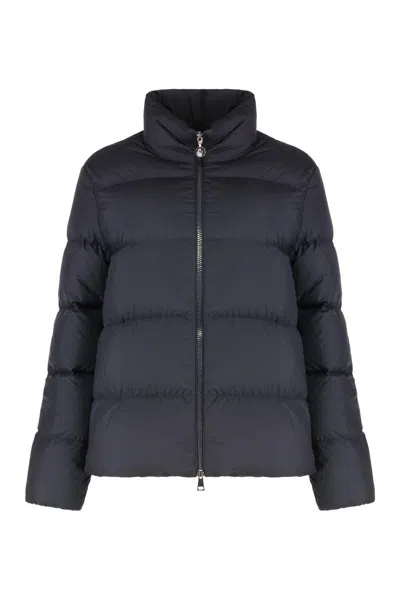 Moncler Mauzun Short Down Jacket In Blue