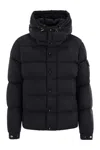 Moncler Maya 70 Hooded Short Down Jacket In Black