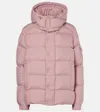 Moncler Maya 70 Hooded Short Down Jacket Pink In Pink