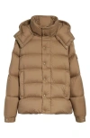 Moncler Maya 70 Hooded Quilted Down Jacket In Brown