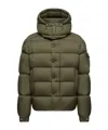 Moncler Maya 70 Hooded Short Down Jacket In Animal Print