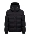 Moncler Maya 70 Hooded Short Down Jacket In Black