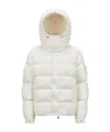 Moncler Maya 70 Hooded Short Down Jacket In White
