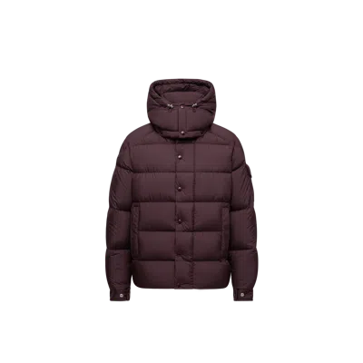 Moncler Maya 70 Hooded Short Down Jacket, Women, Red, Size: 5 In Burgundy