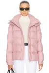 Moncler Maya 70 Hooded Short Down Jacket Pink In Open Pink