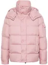 Moncler Maya 70 Hooded Short Down Jacket Pink In Pink