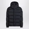 Moncler Blue Maya 70 Down Jacket With Hood In Black