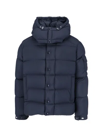 Moncler 'maya 70' Short Down Jacket In Blue