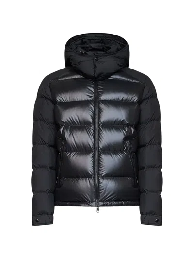 Moncler Maya Boudin-quilted Hooded Jacket In Black
