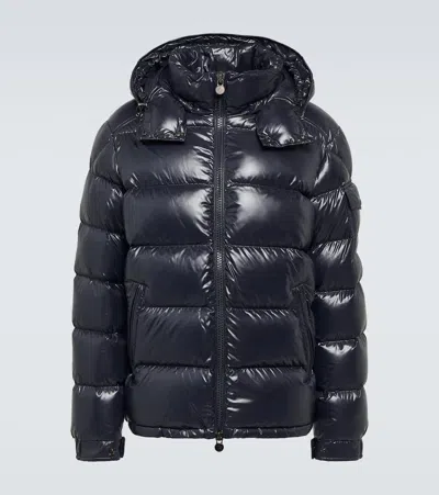 Moncler Maya Short Down Jacket In Blue