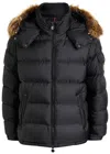 Moncler Maya Faux Fur-embellished Shell Jacket In Black