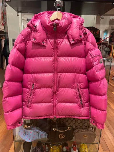 Pre-owned Moncler Maya Giubbotto Down Jacket In Pink