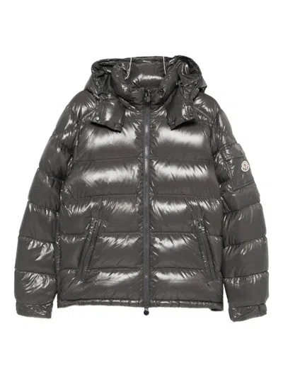Moncler Maya Hooded Puffer Jacket In Gray