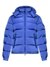 Moncler Maya Nylon Down Jacket In Blue