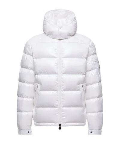 Moncler Maya Hooded Short Down Jacket In White