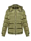 Moncler Maya Matte Short Down Jacket Clothing In Green