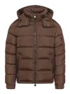 Moncler Maya Quilted Shell Down Jacket In Brown