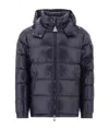 Moncler Maya Logo Down Jacket In Blue