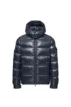 Moncler Mens Navy Maya Logo-patch Padded Shell-down Jacket In Blue