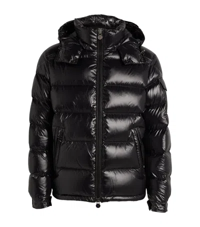 Moncler Men Detachable Hood Padded Down Jacket In Black