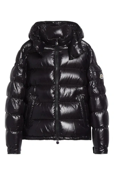 Moncler Men Detachable Hood Padded Down Jacket In Black
