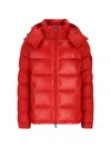 Moncler Maya Jacket Quilted Nylon Down Jacket In Red