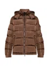Moncler Maya Matte Short Down Jacket In Brown