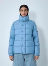 Moncler Maya Short Down Jacket In Blue