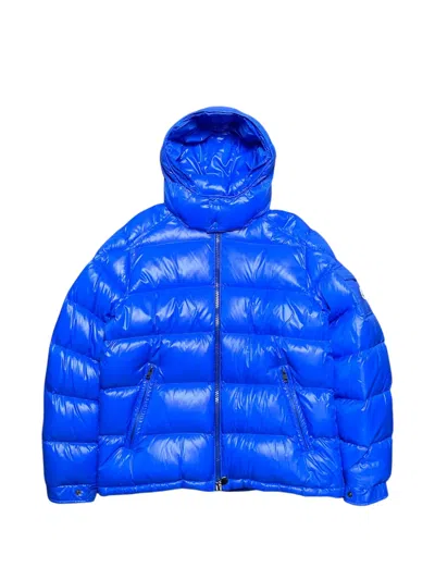 Moncler Maya Short Down Jacket In Blue